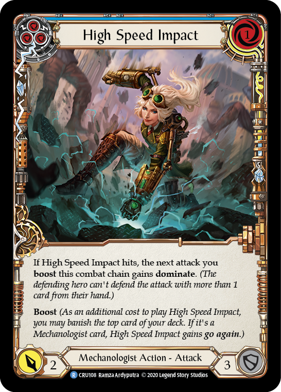 High Speed Impact (Blue) [CRU108] (Crucible of War) 1st Edition Normal