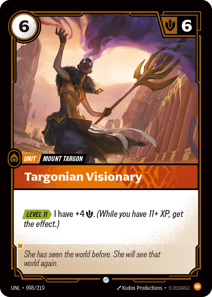 front of card Targonian Visionary [Unleashed] 098/219