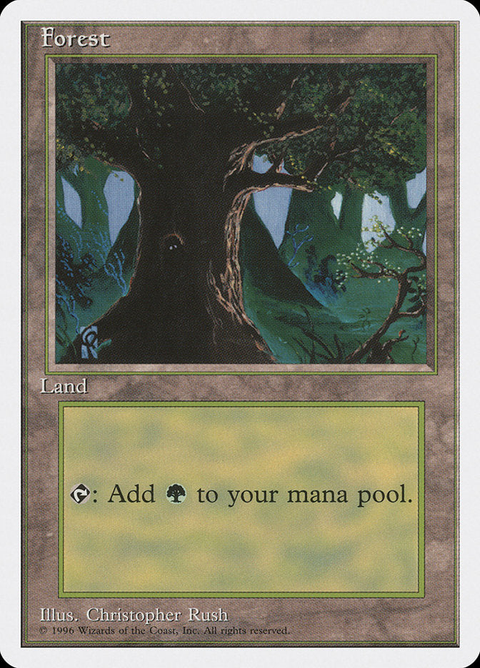 Forest (Creature in Tree Hole) (4th Ed 1996 Dated) [Introductory Two-Player Set]