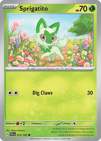 Sprigatito (013/193) (Scarlet & Violet: Paldea Evolved) [Theme Deck Exclusive]