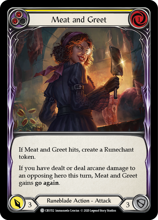 Meat and Greet (Yellow) [CRU152] (Crucible of War) 1st Edition Rainbow Foil