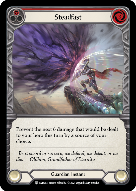 Steadfast (Red) [EVR033] (Everfest) 1st Edition Rainbow Foil