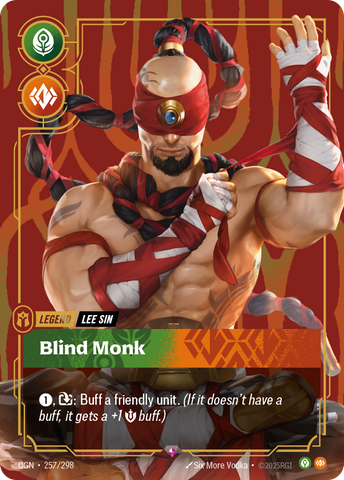 front of card Lee Sin, Blind Monk [Origins] #257