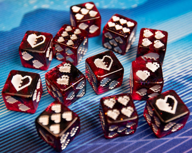 1UP Dice: Healing Heart Pip d6 Dice Set (12ct)