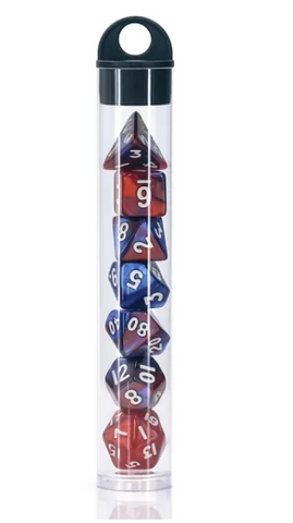 HD Mini Dice Set - Dark Blue/Red Blend (7ct)