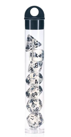 HD Mini Dice Set - Transparent White (7ct)
