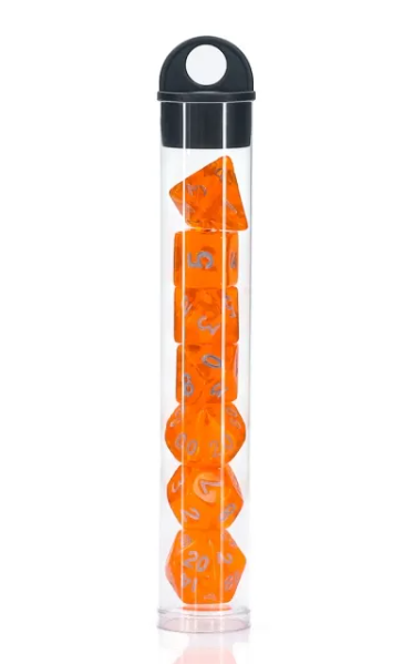 HD Mini Dice Set - Transparent Orange (7ct)