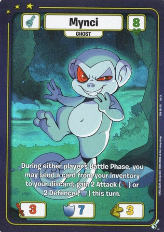 Mynci (Ghost) - Defenders of Neopia - 1st Edition