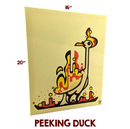 Peeking Duck - (Archival Canvas Giclée Print) - Rawry & Pohly Art
