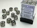 36 Smoke w/white Translucent 12mm D6 Dice Block - CHX23808