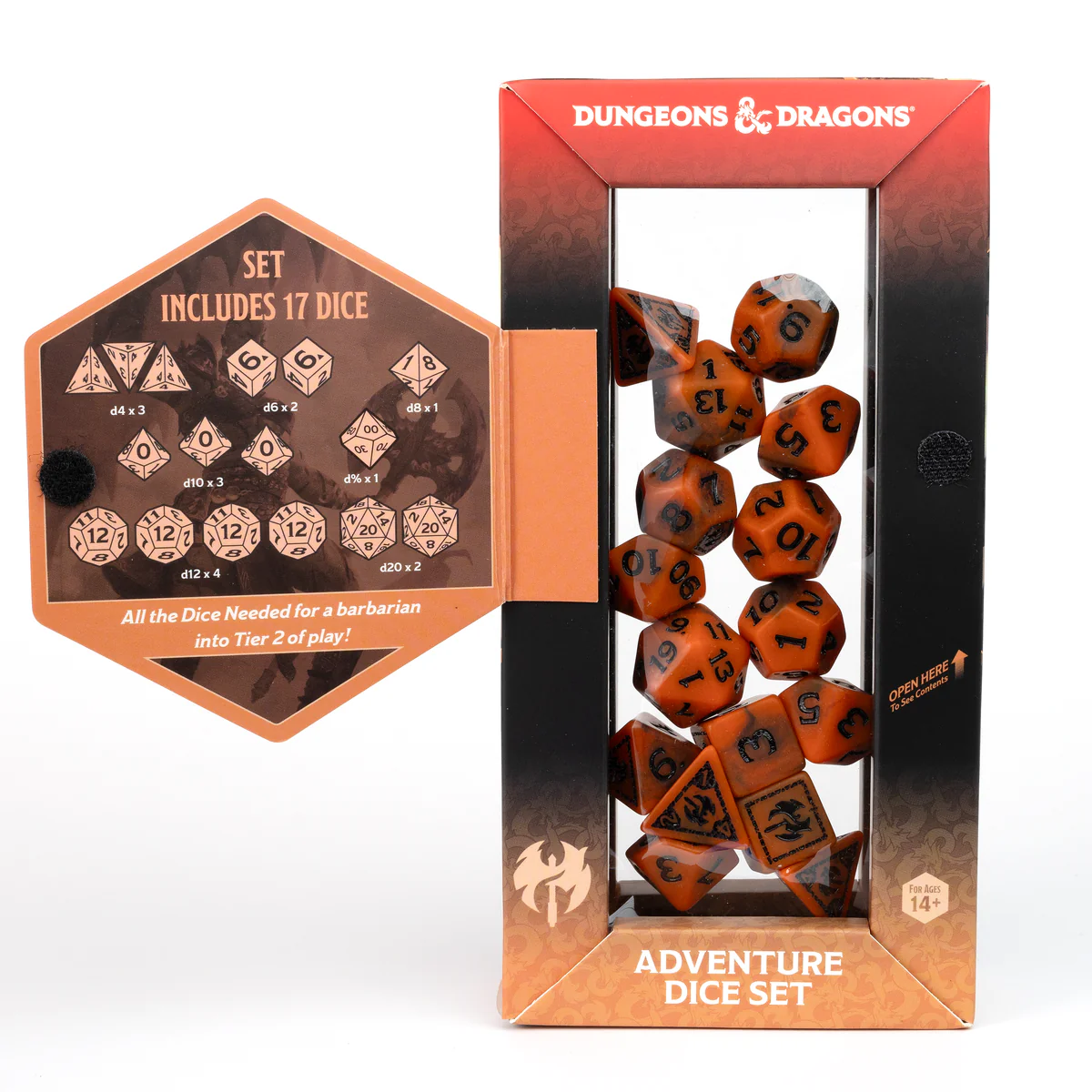 Sirius Dice: Adventure Dice Set - D&D Barbarian: Orange