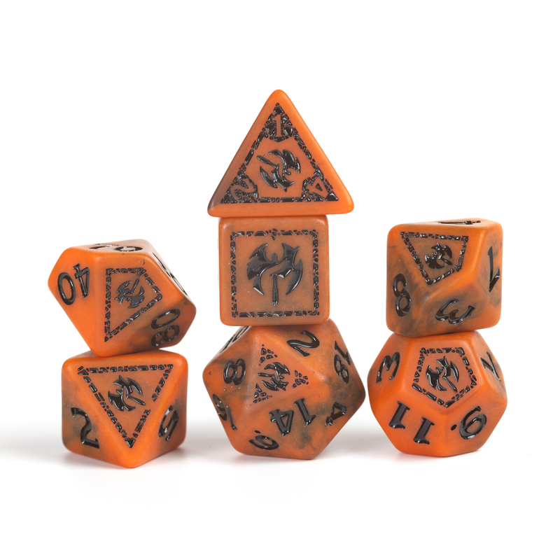 Sirius Dice: Adventure Dice Set - D&D Barbarian: Orange