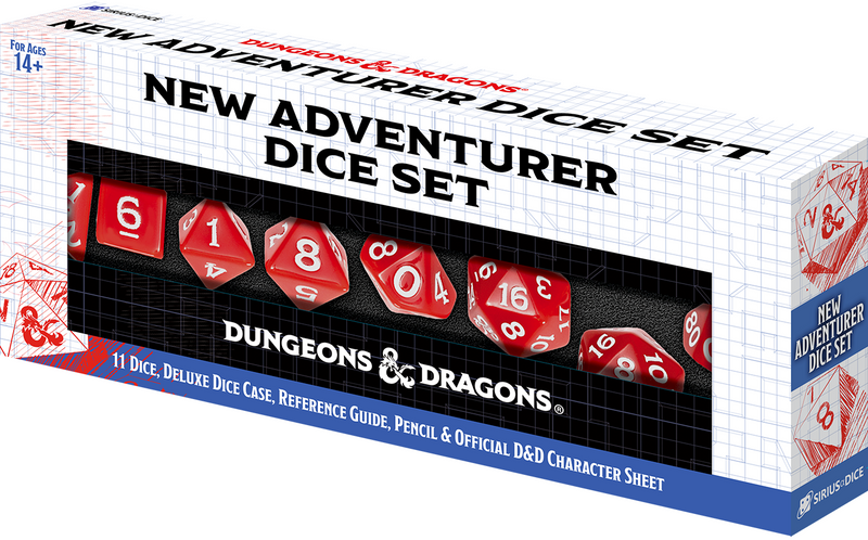 Sirius Dice - D&D New Adventurer Dice Set - Red