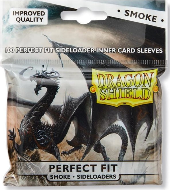 Dragon Shield: Standard Size 100ct Inner Sleeves - Perfect Fit Sideloader (Smoke)