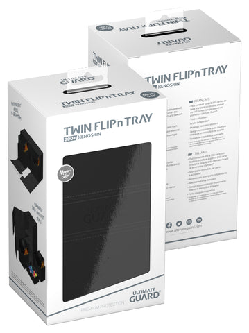 Ultimate Guard Twin Flip'N'Tray Deck Case 200+ Xenoskin Monocolor Black