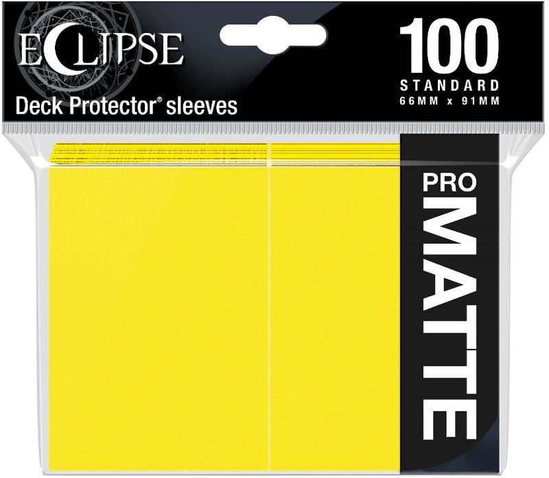 Ultra PRO: Standard 100ct Sleeves - Eclipse Matte (Lemon Yellow)