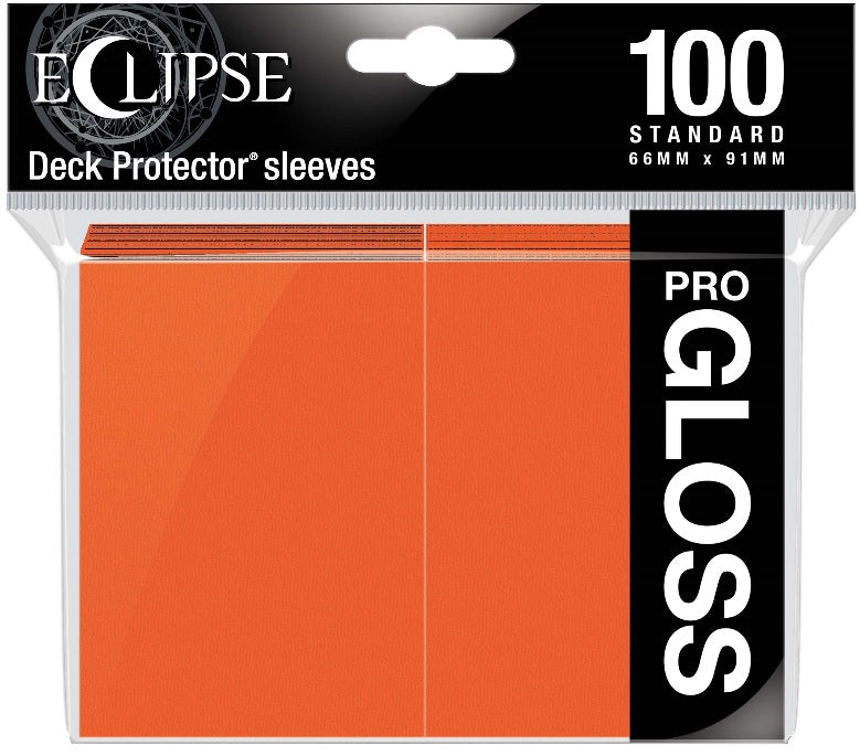 Ultra PRO: Standard 100ct Sleeves - Eclipse Gloss (Pumpkin Orange)
