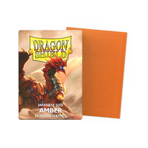 Dragon Shield: Japenese Size 60ct Sleeves - Amber (Matte)