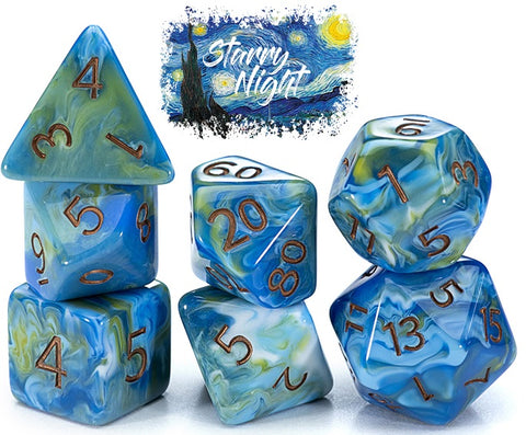Gatekeeper Games: Van Gogh Dice Set - Starry Night