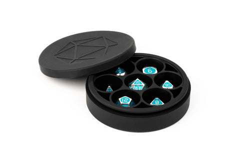 Round Silicone Dice Case: Black