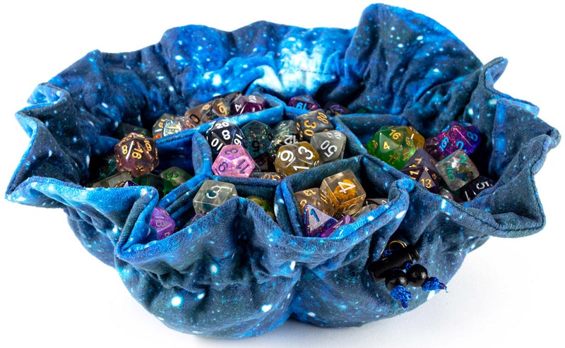 Fanroll: Velvet Dice Bag With Pockets - Galaxy