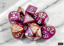 Chessex: Lab Dice - Gemini/Copper-Purple with White - 7-Dice Set (CHX30071)