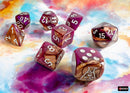 Chessex: Lab Dice - Gemini/Copper-Purple with White - 7-Dice Set (CHX30071)