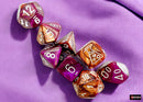 Chessex: Lab Dice - Gemini/Copper-Purple with White - 7-Dice Set (CHX30071)