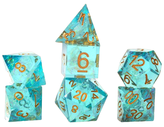 Sirius Dice: Sharp Aqua Fairy Dice Set