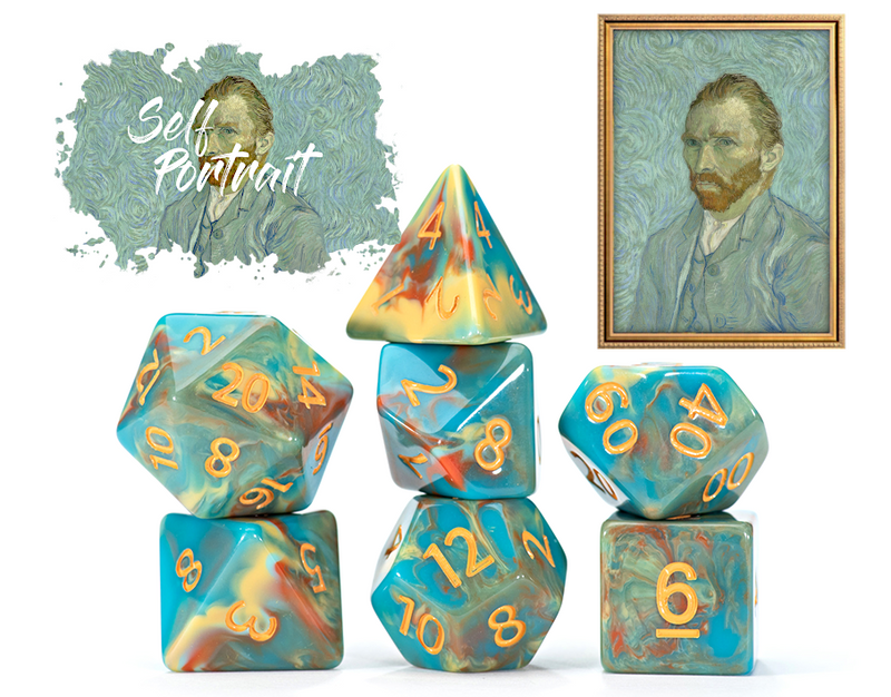Gatekeeper Games: Van Gogh Dice Set - Self Portrait