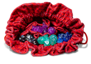Fanroll: Velvet Dice Bag With Pockets - Dragon Storm (Red Dragon Scales)