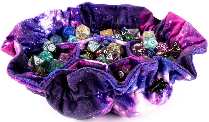 Fanroll: Velvet Dice Bag With Pockets - Nebula