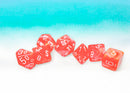 Chessex - Festive Dahlia/White Polyhedral 7-Dice Set (CHX27553)