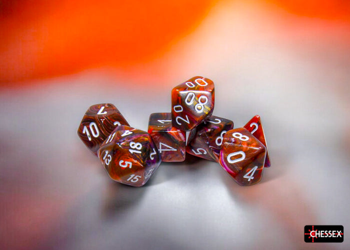 Chessex - Festive Symphony/White Polyhedral 7-Dice Set (CHX27543)