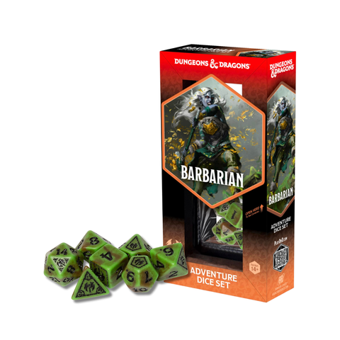 Sirius Dice: Adventure Dice Set - D&D Barbarian: Green/Brown