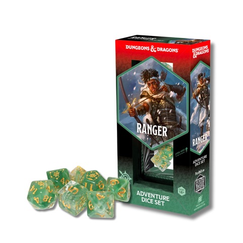 Sirius Dice: Adventure Dice Set - D&D Ranger: White/Green