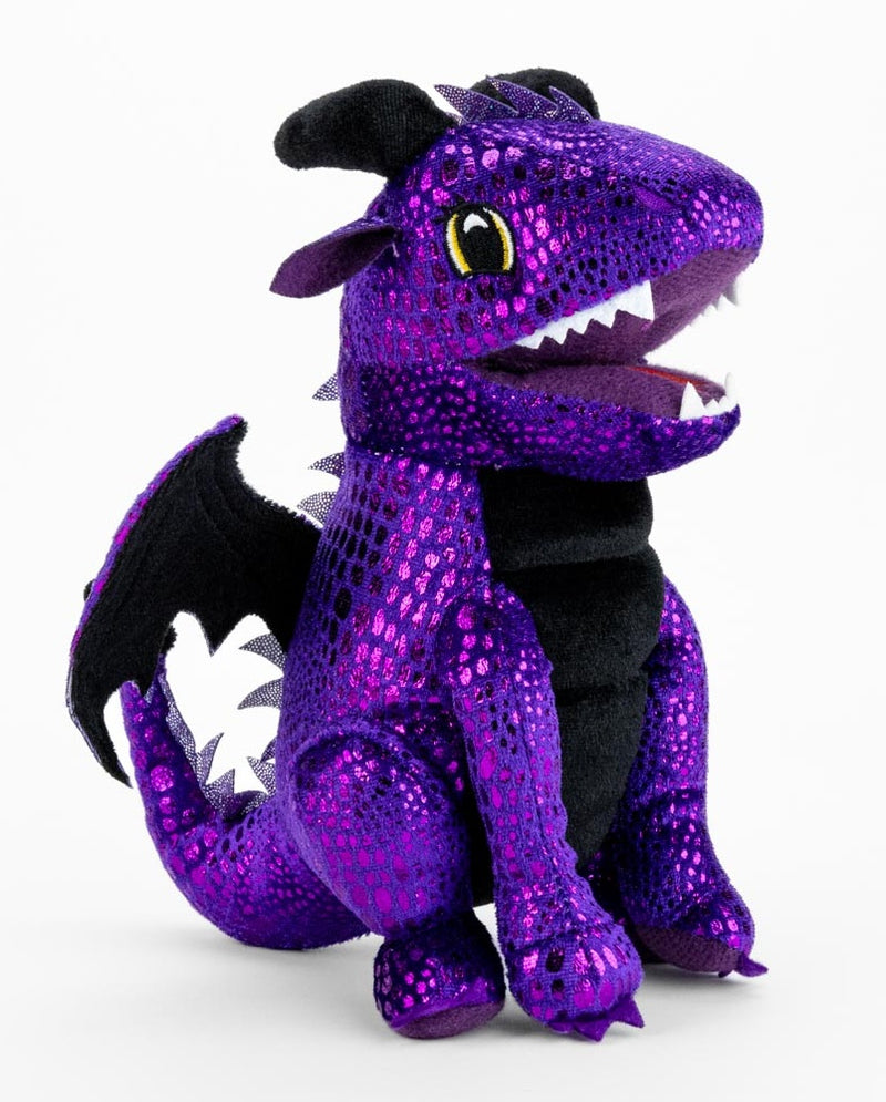 FanRoll: Plush Purple Dragon Dice Bag