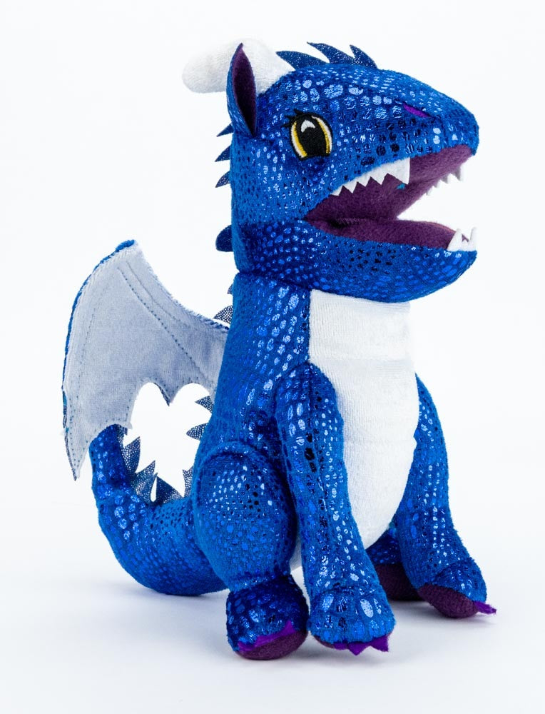 FanRoll: Plush Blue Dragon Dice Bag