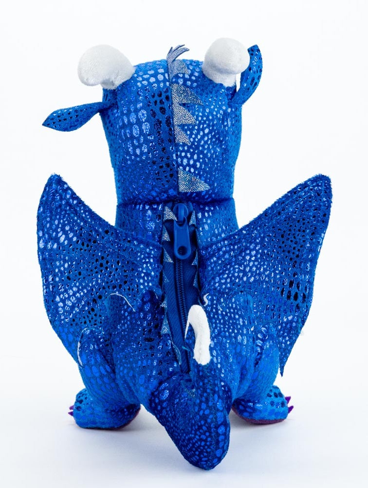 FanRoll: Plush Blue Dragon Dice Bag