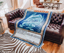 Yu-Gi-Oh! Blue-Eyes White Dragon Card Fleece Throw Blanket
