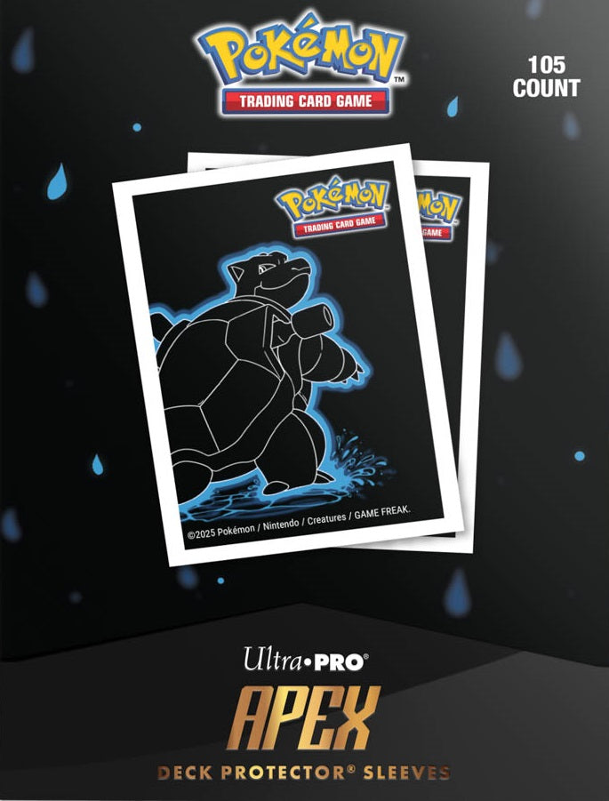 Ultra PRO: 105ct Standard Sleeves (APEX) - Pokemon Neon Kanto Blastoise