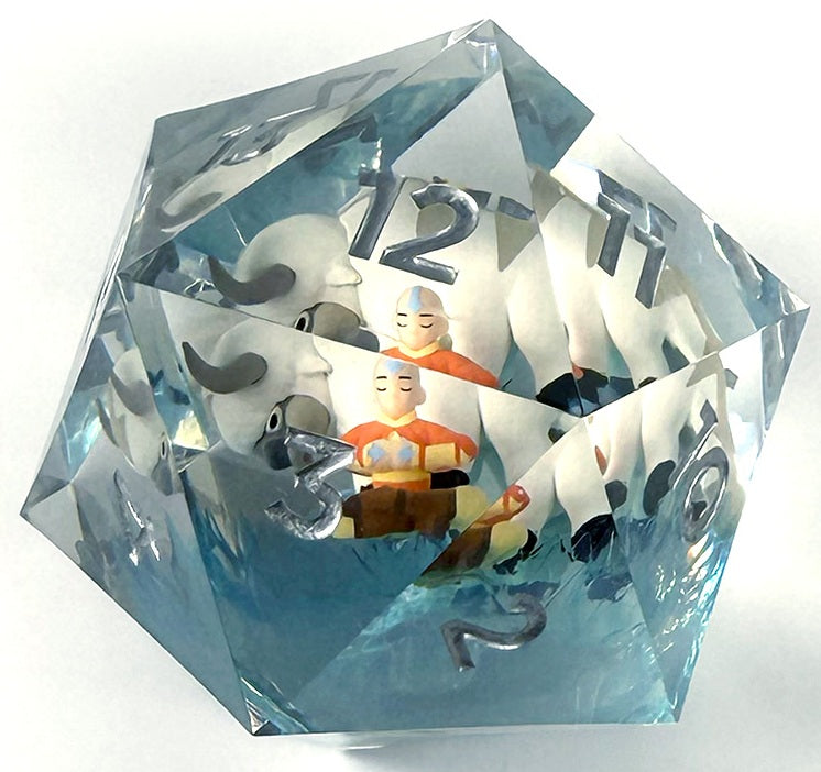 Sirius Dice- Magic: The Gathering x Avatar the Last Airbender - Aang & Appa - 55MM D20 Spindown