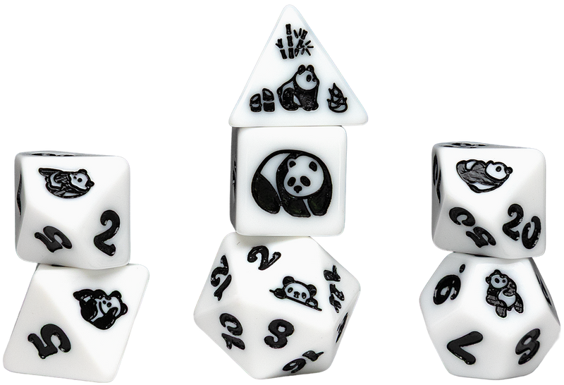 Sirius Dice: Animals - Moon Panda Dice Set (7ct)