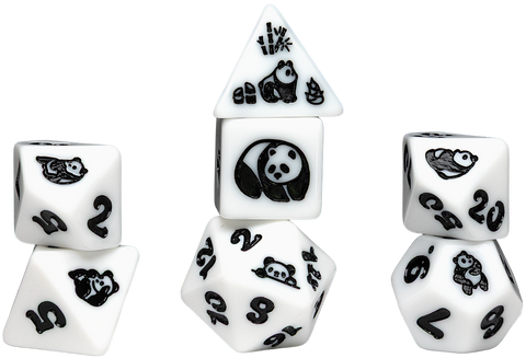 Sirius Dice: Animals - Moon Panda Dice Set (7ct)