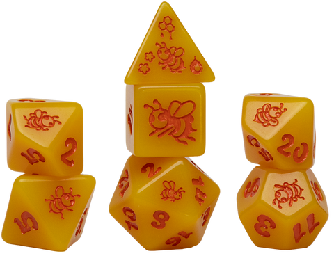 Sirius Dice: Animals - Golden Buzz Dice Set (7ct)