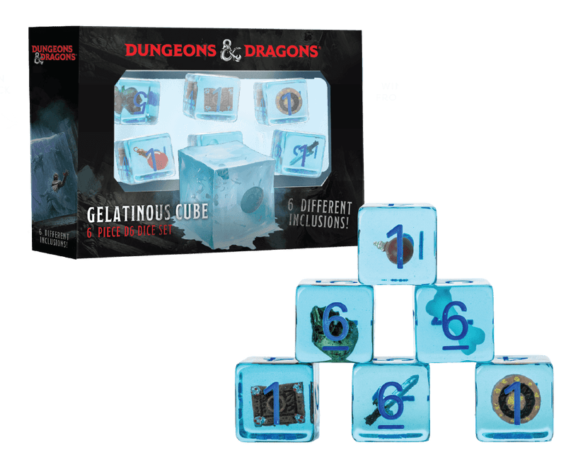 FanRoll: D&D Gelatinous Cube 6-Piece Dice Set