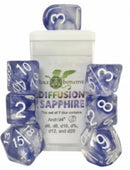 Role 4 Initiative - 7 Piece Dice Set (w/ Arch'd4) - Diffusion Sapphire