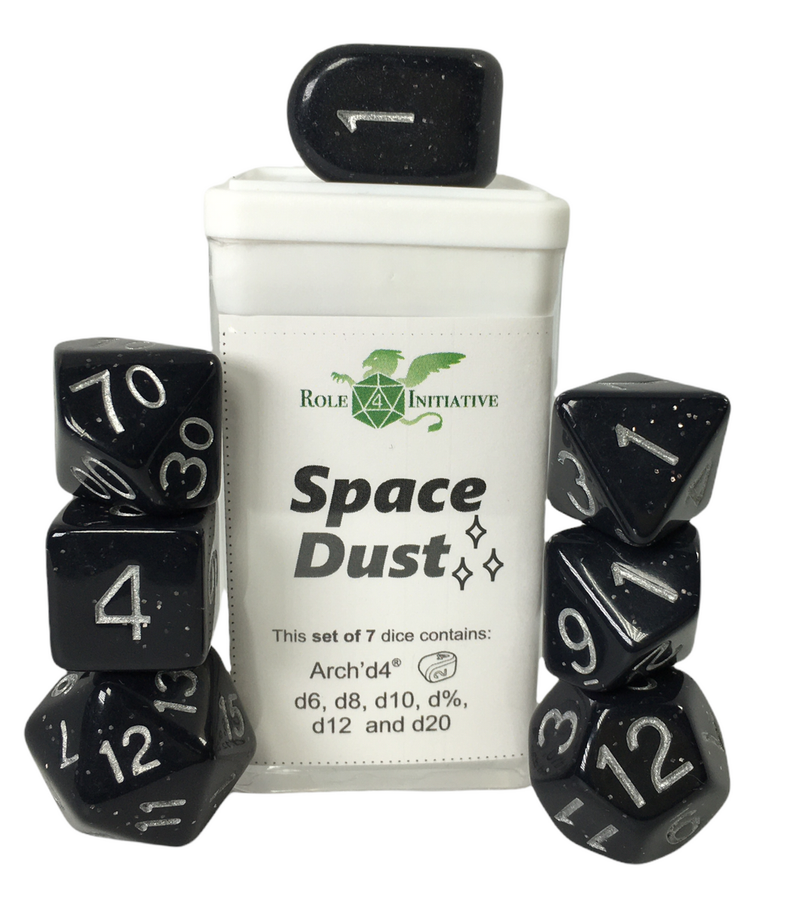 Role 4 Initiative - 7 Piece Dice Set (w/ Arch'd4) - Space Dust