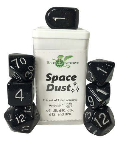 Role 4 Initiative - 7 Piece Dice Set (w/ Arch'd4) - Space Dust