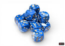 Chessex - 16mm d6 Dice Set: Brush - Wavebreak/Gold - CHX24606 (12 dice)